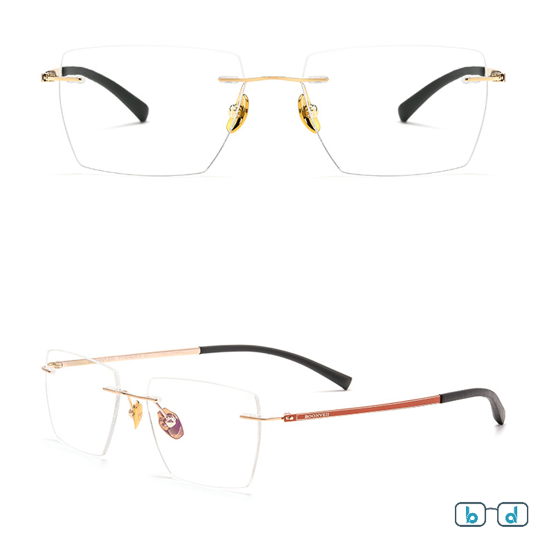 Gọng kính Titanium không viền BV6027 siêu nhẹ