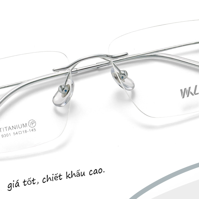 Kính không viền WKL 9301 tổng tài của Mắt Kính Bình Dương