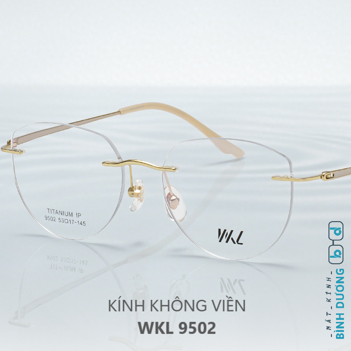 Kính không viền WKL 9502 tổng tài của Mắt Kính Bình Dương