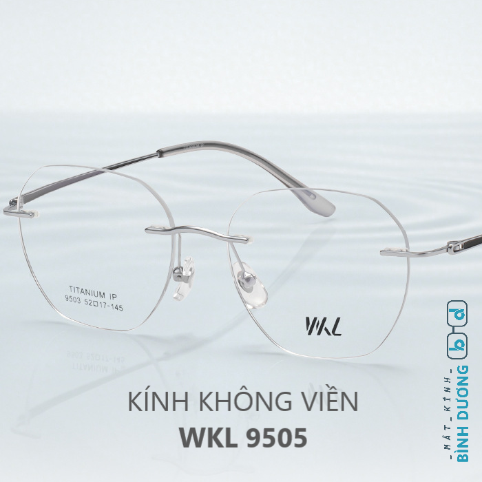 Kính không viền WKL 9505 tổng tài của Mắt Kính Bình Dương