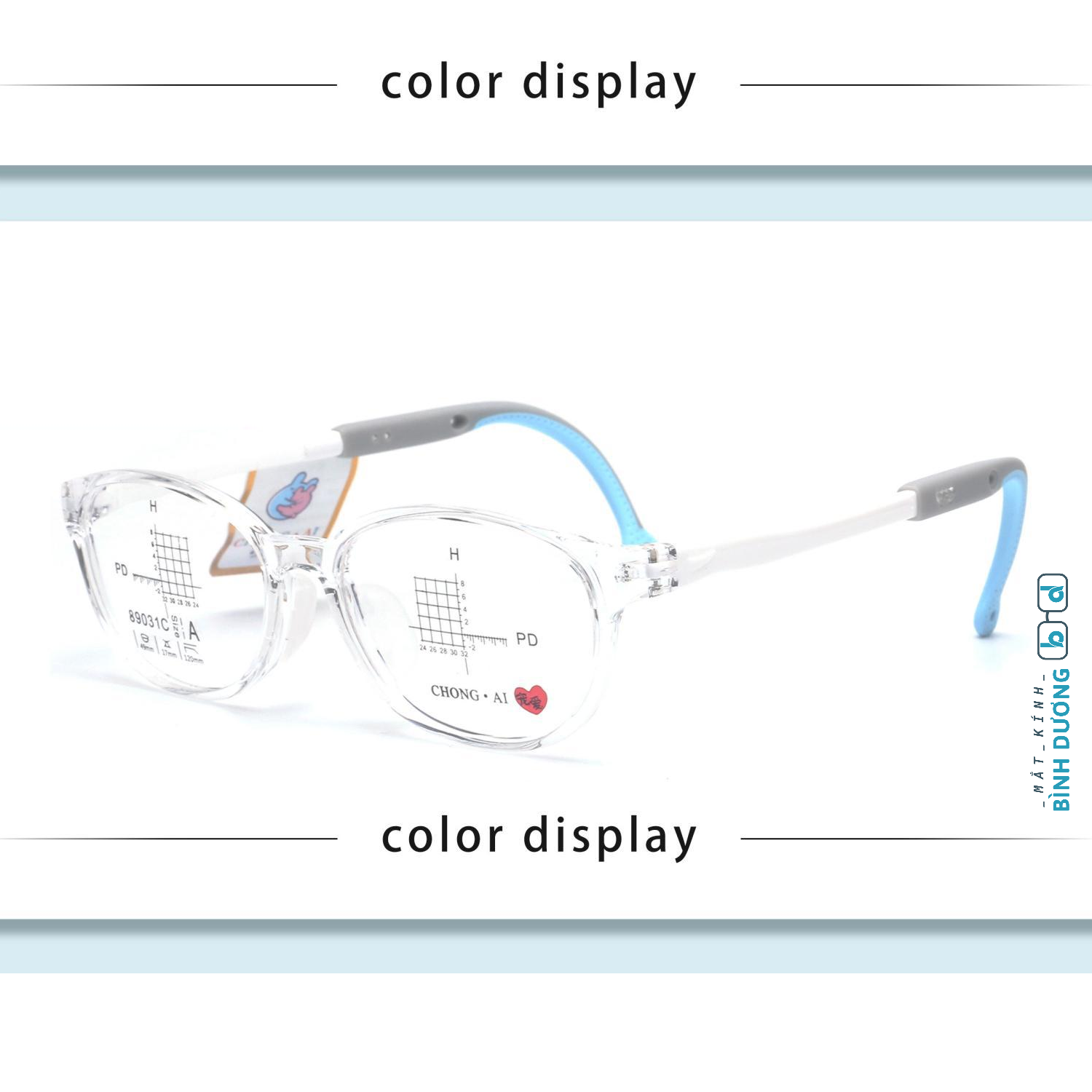 Gọng siêu dẻo Chong Ai baby 89031 mắt kính Bình Dương