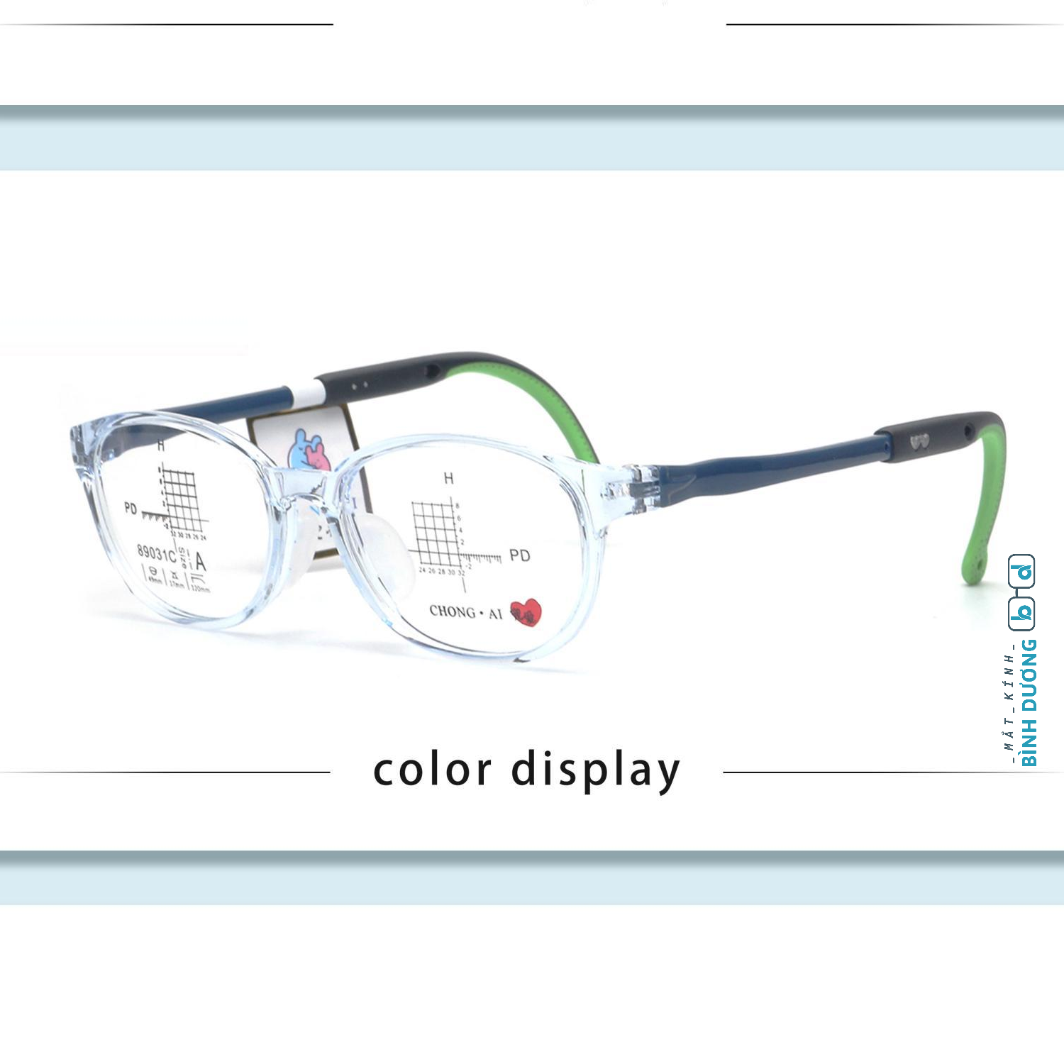 Gọng siêu dẻo Chong Ai baby 89031 mắt kính Bình Dương