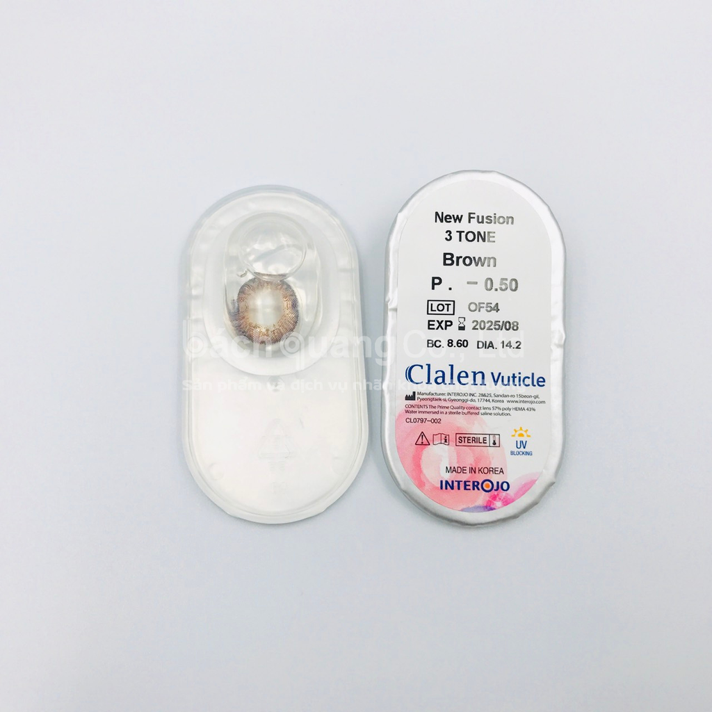 Kính áp tròng màu Nâu Đậm Brown 3T (giá 1 cặp)