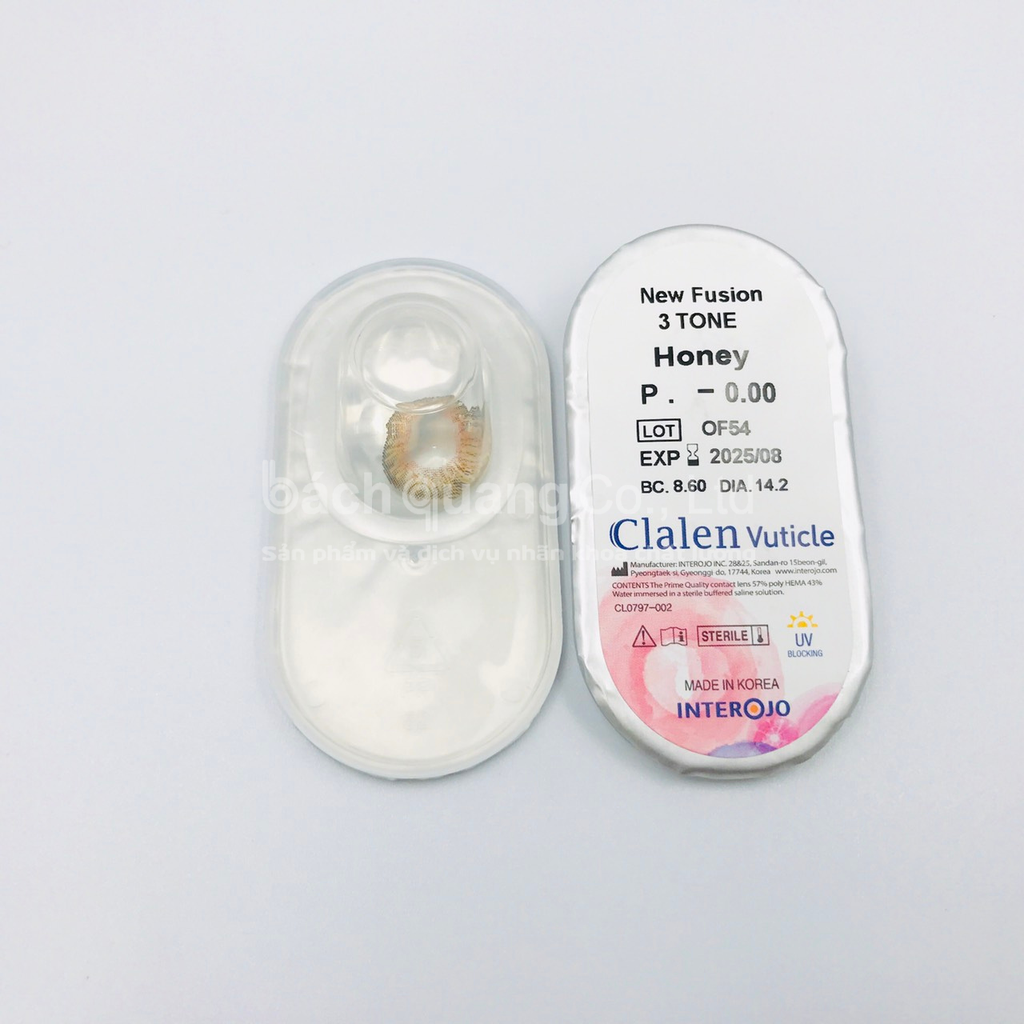 Kính áp tròng màu Nâu Nhạt Honey 3T (giá 1 cặp)