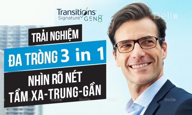 Tròng kính Đa Tròng nhìn xa - nhìn gần - trung gian
