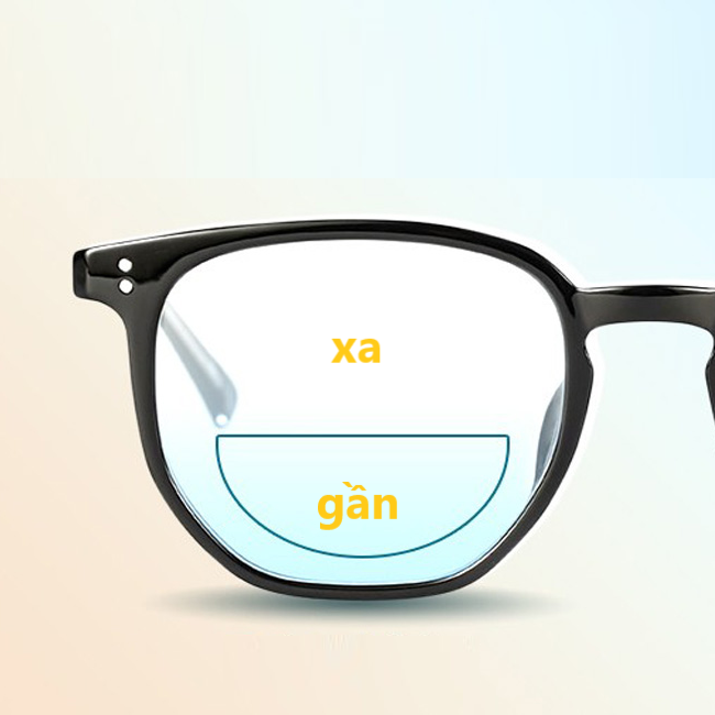 Tròng kính Hai Tròng nhìn xa - nhìn gần